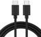 Bottone Cable de datos corto USB C a USB C de 60 W, cable de carga rápida para interruptores de teléfono tipo C, tabletas, 15 cm, color negro