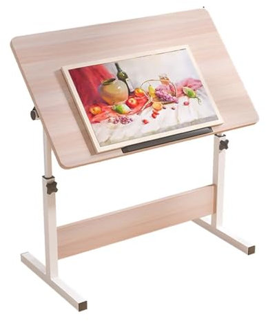 ZXTRYBHD Mesa de Dibujo Plegable, Mesa de Dibujo Profesional Ajustable en Altura, Escritorio de Artista Portátil, Painting Station, para el Hogar, Oficina, Sofá(Size:23.6in/60cm(No Wheels))
