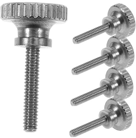 Gadpiparty 5st Rändelschraube Handdrehschraube Handschraube Tragbare Schraube Spiegel Befestigungen Spiegeloberflächenschraube Metallschraube Rostfreier Stahl