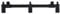 Kalastussaari Fishing Rod Bracket Carp Fishing Buzz Bars Bite Alarm Holder Telescopic Fishing Rod Support with 3 Heads for Fishing Black fishing rod bracket