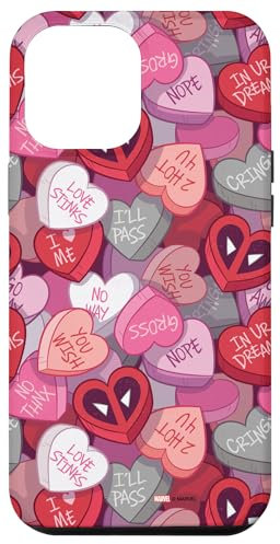 iPhone 14 Plus Marvel Valentine’s Day Candy Hearts Deadpool Anti-Love Case