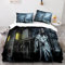 LLSZAHD Halloween BettwäSche 135x200 Zombie-Horror-Geisterhand Mikrofaser Bettbezug 135 x 200 Set mit 80x80 cm Kissenbezug, BettwäSche-Sets Geisterhand Bügelfrei für Einzelbetten mit ReißVerschluss