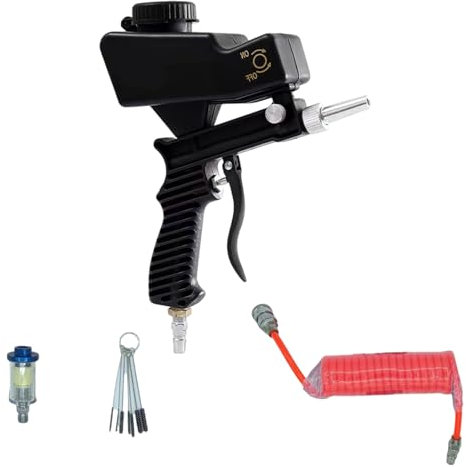 Sableuse ergonomique portable 90 psi pour une pulvérisation précise sur les surfaces métalliques, bois et pierre