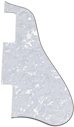 Für Gibson ES-335 Style Short No Screw Holes Guitar Pickguard Parts (4-lagig White Pearl)