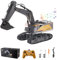 VEVOR Pelleteuse Télécommandée 22 Canaux Excavatrice RC Enfants Échelle 1:14 Pelle Métallique, Lumière et Son, Batterie Rechargeable, Jouet Véhicule de Construction, pour Enfant, Cadeau d'Anniversaire