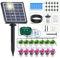 UCAMP Irrigazione Automatica Solare,Irrigazione Automatica Vasi,Sistema di Irrigazione a Goccia da Giardino con 12 Modalità Timer+Tubo da 15 M per Giardino,Piante da Balcone,Piante in Vaso da Esterno