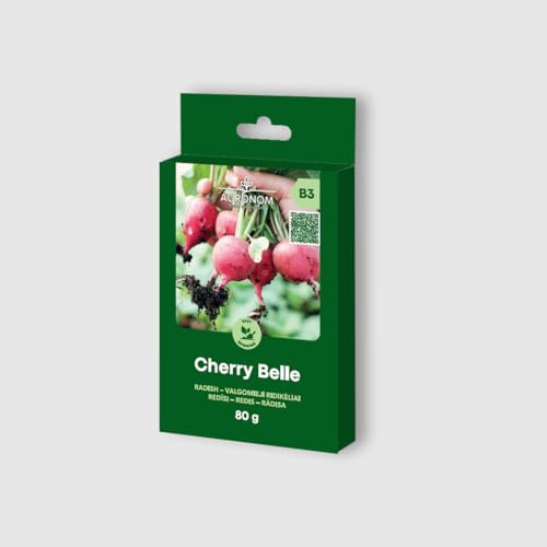 AGRONOM | Ravanelli - CHERRY BELLE semi| Semi di ortaggi | Semi di piante |Varietà precoce con un periodo di vegetazione di 25–30 giorni | Semi di ravanello | 1 confezione
