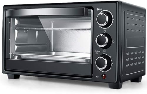 LABLADUO Air Fry Toaster Oven, Mini Oven 23 L,Electric Oven 1300 W Adjustable Temperature 70-250 ℃ and 60 Minutes Timer with 3 Heating Functions for Baking Cooking Grill(Black)