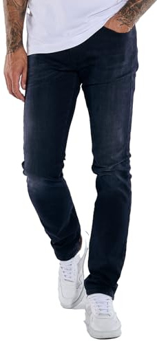 emilio adani Herren Super-Stretch-Jeans Slim fit, 38280, Indigoblau in Größe 36/32