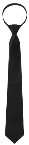 YUXIANLB Schwarze Krawatte mit Reißverschluss Vorgebundene verstellbare Kurzkrawatte aus hochwertigem Polyester für Hochzeiten Abschlussfeiern Partys Konzerte Elegantes Accessoire Einfache Anpassung