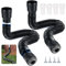 2PC Flexible Fallrohrverlängerung für Dachrinnen, flexible runde Fallrohrverlängerungen für Fallrohre 80/100 mm, Fallrohrverlängerung von 47 auf 150 cm (2PC)