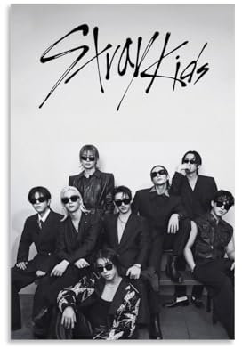 Stray Poster Kids Music Vintage Kpop Boy Band Für Zimmer, Ästhetische Leinwand-Wandkunst, Schlafzimmer-Dekor Poster 24x36inch(60x90cm)