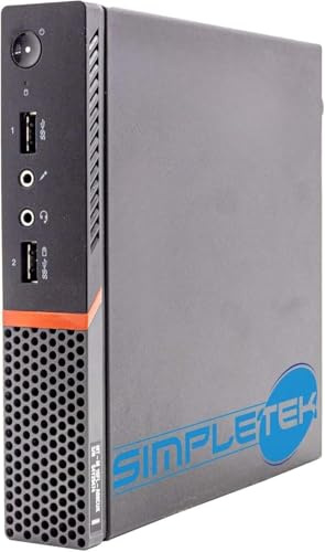 SIMPLETEK - Mini-PC mit Prozessor i5 6th Gen 4GB RAM SSD 2TB | Windows 11 Professional | Tiny Desktop-PC | 2x DisplayPort (Generalüberholt)