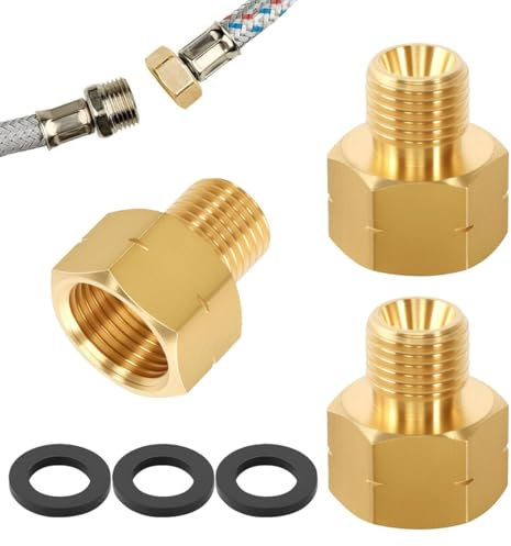 Gas Adapter, 3 Stück Gasflaschen Adapter, Gas Schnellkupplung, 3/8 Zoll Ig X 1/4 Zoll Ag Lks Gaskartuschen Adapter Gaskartusche für Gaskocher, Gasleitung, Wohnmobil, Camping, Gastherme, Campingkocher