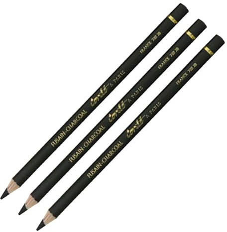 Conté à Paris Charcoal 2B Sketching Pencil (Pack of 3)