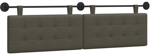 vidaXL Hängendes Kopfteil Kunstleder, Modernes rechteckiges Wandkopfteil, Flexible Rückenlehne, stylische Schlafzimmer-Deko, platzsparendes Design