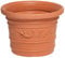 SATURNIA Macetero Resina Redondo, Color Terracota, Resistente, Ideal Exterior, 40 Cm Diametro.