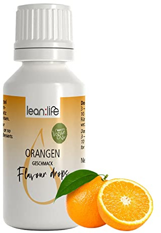 Lean:Life - Flavour Drops 30 ml - Orange - Aroma Tropfen für Lebensmittel - zuckerfrei und kalorienarm