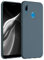kwmobile Hülle kompatibel mit Huawei P20 Lite Hülle - weiches TPU Silikon Case - Cover geeignet für kabelloses Laden - Dunkler Schiefer