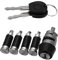 Set Barilotto Serratura Porta Interruttore Accensione, 2 Chiavi 4 Serrature Barili Porta per VW Transporter T4 C-aravelle MK IV 1990-2003 701837205