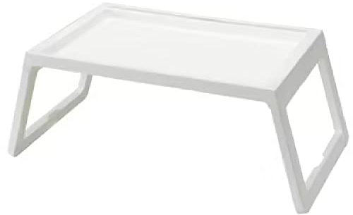 KLIPSK Bed Serving Tray Food Organizer Table Multi Use Lightweight White 56x36x26 cm