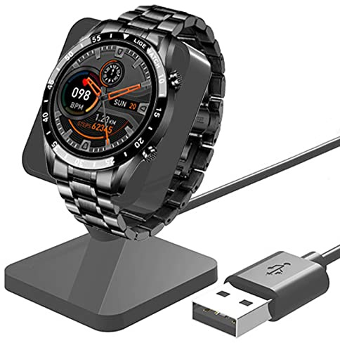 Blueshaweu Kompatibel mit LIGE I9M für Smart Watch, Ladegerät, tragbar, Ladestation mit Halterung LIGE I9M 1,3 Zoll (3,8 cm) (schwarz)