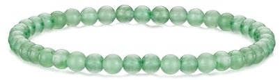 Philip Jones Green Aventurine Mini Beaded Gemstone Stretch Bracelet