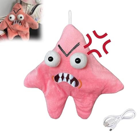 Avanise Grumpy Seestern Spielzeug, Angry Star Plüsch, Bewegliche Angry Star Fish Plüsch Puppe (Rosa, Upgrade)