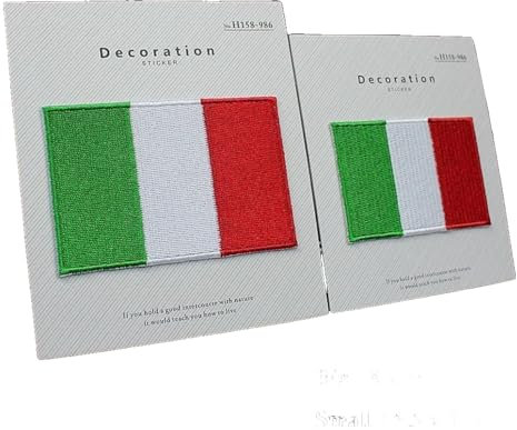 Toppa ricamata con bandiera italiana