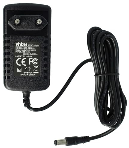 vhbw Drucker Netzteil kompatibel mit Brother P-Touch 2700, 2730, 3000, 60, 65, 80, 90, 900, Cube, D200, D210 AC Netzkabel Ladegerät 1.6A