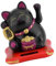 Garosa Glückskatze Winkekatze Japanisch Maneki Neko Fortune Reichtum Solar Powered Haus Auto Büro Dekoration(Schwarz)