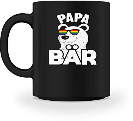 Chorchester Tasse Papa Bear - Idéal pour les pères - Noir - M