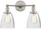 Phansthy Industrial Wall Lights Fitting with Oval Glass Shade 2 Lights Vintage Hallway Wall Lamps E27 Base Indoor Kitchen Wall Sconces Retro Light Fixtures for Bedroom Vanity Mirror (Bruhsed)