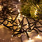hellum LED Lichterkette außen Cluster, 1,14m 144 LED Cluster Lichterkette warmweiß Timer, 8 Funktionen Strombetrieben indoor & outdoor, Weihnachtsbaumbeleuchtung Kabel <59 lm 578461