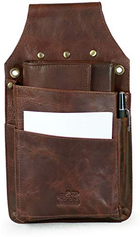 Branco, Kellnerholster Kellnerhalfter aus Echt-Leder, Braun Used-Look, 79437