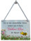 Geschenkeparadies 24 Garten Gärtner Blechschild Hängeschild 16x11cm 5 Sterne Wellness Oase für Bienen