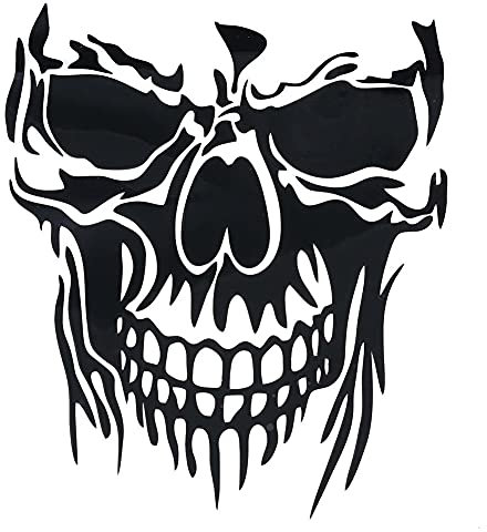 iSpchen Autoaufkleber Skull Aufkleber Halloween Totenkopf Schädel Aufkleber Selbstklebende Wasserdichte Motorhaube Aufkleber Auto Heckscheibe Dekoration Sticker
