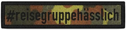 Copytec Namens Patch #reisegruppehässlich Bundeswehr Heimfahrt Bahn Flecktarn #37873
