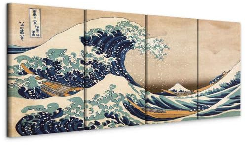 murando - Akustikbild Set Katsushika, Schlafzimmer, Wohnzimmer, Kunstdruck | Verbessert Raumakustik, reduziert Hall, ideal fürs Büro oder Wohnzimmer, hochwertige Verarbeitung, schnelle Montage, stilvoll