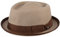 LIERYS Fedora Pork Pie aus Wollfilz Damen/Herren - Porkpie Hut Wasserabweisend & Knautschbar - Filzhut Sommer/Winter - Herrenhut beige XL (60-61 cm)