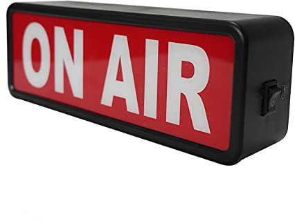 ON AIR Signos luz, estudio LED iluminado decorativo, simple interruptor de encendido/apagado fácil, para grabación de radio, bar, pub decoración del hogar (negro