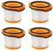 4 Pack Replacement Filters for Shark WV361UK / WV362UKT Series Cordless Vacuum Cleaner, Removable and Hand-washable Filter Accessories for Shark WANDVAC System