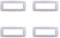 4 Pezzi Placche Compatibile Con Bticino Living, Placche Plastica Bombata (7 Posti/Moduli,Bianco Completo)