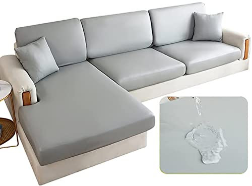 FIDSEJEONA PU-Leder-Couch-Sofa-Kissen-Schonbezug wasserdichte elastische Bezüge Sofa-Möbel-Schutz-Schonbezug für Wohnzimmer (G 13)