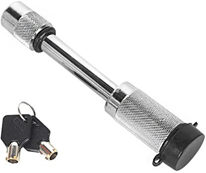 Blocco Dell'Accoppiatore Del Rimorchio,Asudaro Perno Di Bloccaggio Del Gancio Di Traino Antifurto Blocco Del Gancio Di Traino Del Ricevitore Con 2 Chiavi Per Rimorchio,Camion,Auto,Bici,Barca,Camper