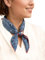 Prettystern Unisex handrolliertes SeidenHalstuch Seide Nickituch Bandana kleines Seidentuch für Damen Herren 09 Blau