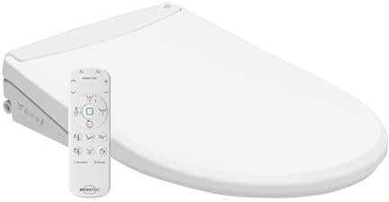 MEWATEC Ohio O800 Dusch Bidet Sitz | Smart Toilette | mit dem stärkstem Wasserdruck aller Zeiten | extrem flach | mit Geruchsabsaugung, Warmluftföhn und Fernbedienung (V-Form)