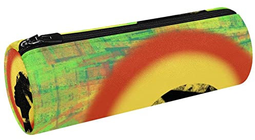 Sunset Swan on Lake Silhouette Canvas Federmäppchen Münzbörse Kosmetik Make-up Tasche für Student Schreibwaren Schule Büro Aufbewahrung, Multi#08, 20x6.3cm/7.9x2.5in, Federmäppchen