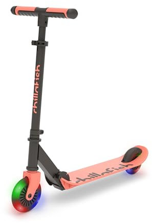 Chillafish Flexxi Glow - Faltbarer 2-Rad-Scooter für Kinder ab 5 Jahren, Roller mit höhenverstellbarem Lenker, LED-Rädern und integrierter Fußbremse CPFM02FLA