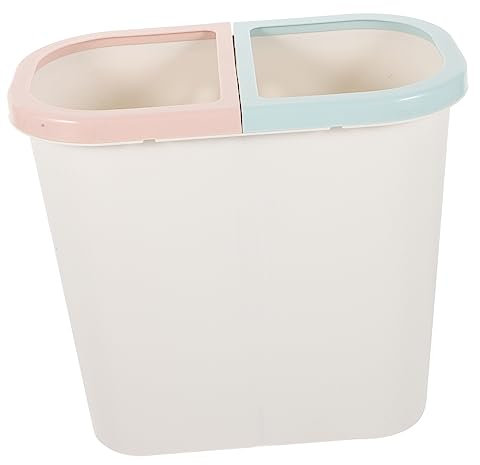 OKUMEYR Poubelle à Déchets à Double Compartiment Pour Tri Sélectif Bac De Rangement Pour Cuisine Salle De Bain Bureau Modèle Sans Couvercle Pratique Et Esthétique